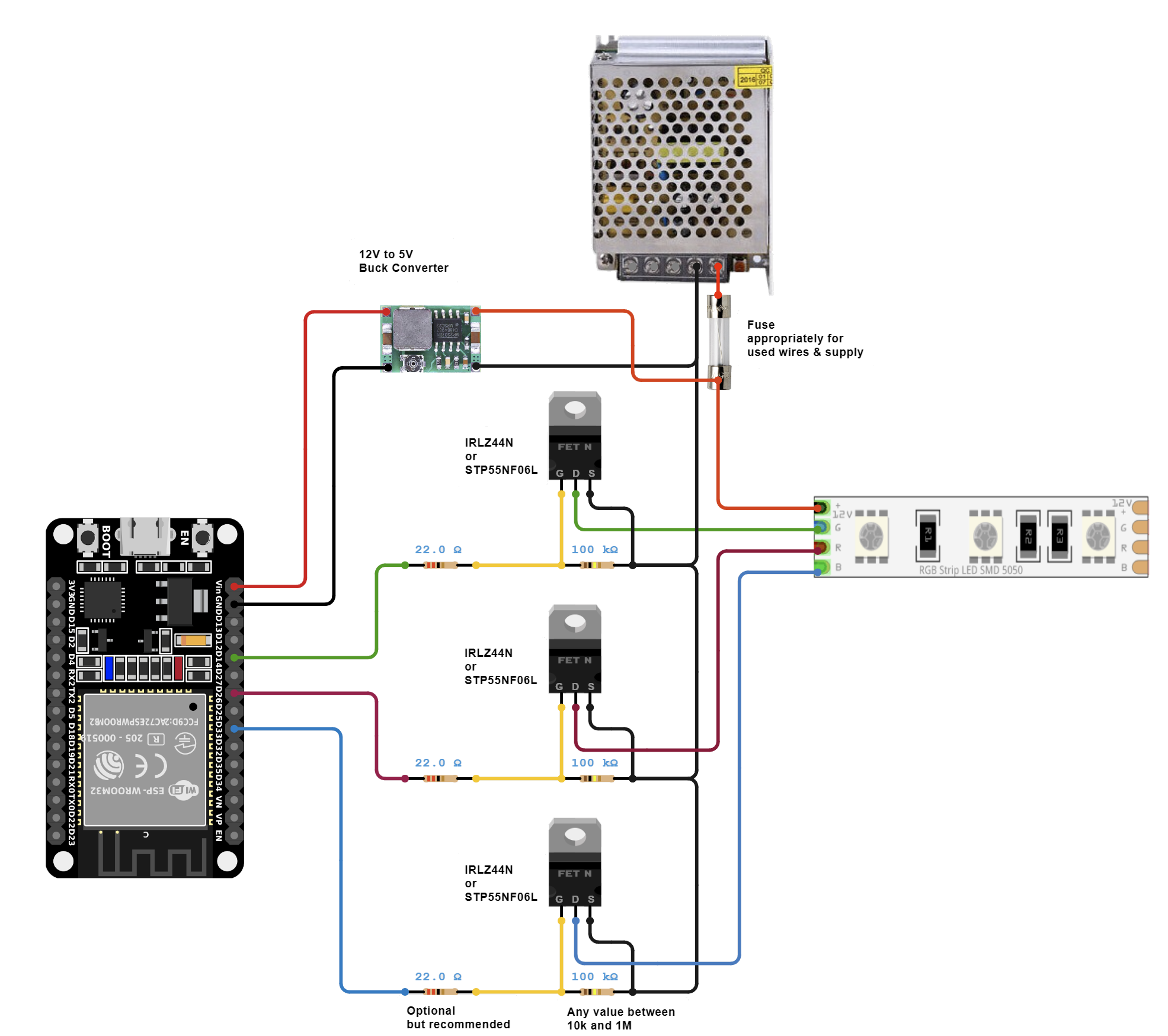 Controlling analog LED strips